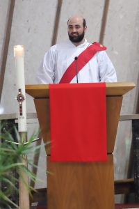 Preaching on Pentecost Sunday.